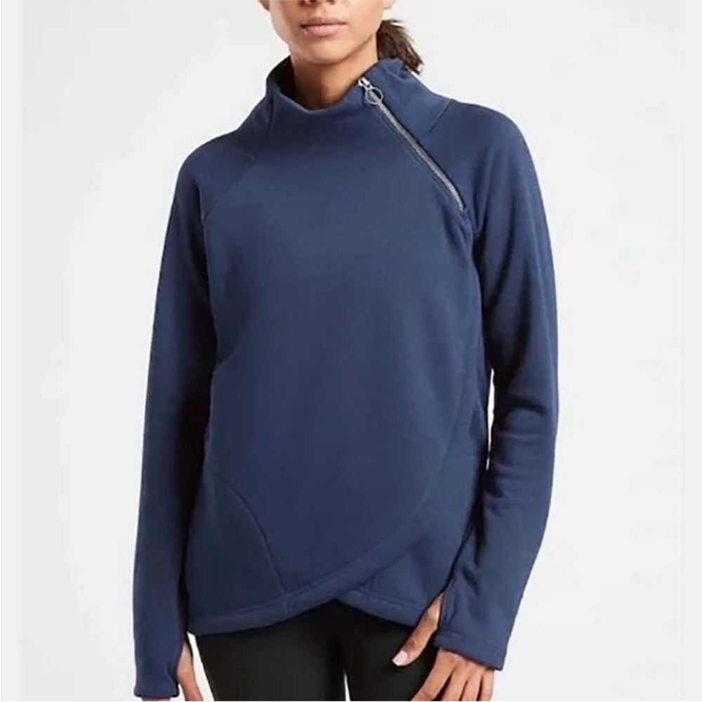 ATHLETA Cozy Karma Pullover Wrap-Front Asymmetrical - Picture 2 of 12